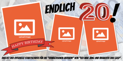 Individuelles 20er-Geburtstagsbanner – online gestalten und drucken lassen