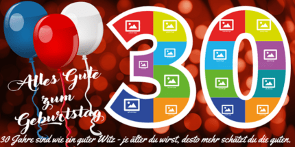 XXL-Banner zum 30. – personalisierbar für die Party