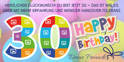 Geburtstagsbanner 30 Jahre – hochwertiger Druck, individuell gestaltbar