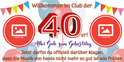 Feiere den 40. Geburtstag mit einem Geburtstagsbanner, den du ganz individuell gestaltest.