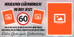 60. Geburtstagbanner: Individuelles Banner, Plakat gestalten