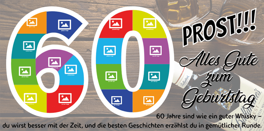 Geburtstagsbanner 60 Jahre – hochwertiger Druck, individuell gestaltbar