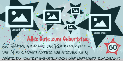 Für den 60. Geburtstag: ein Geburtstagsbanner mit Stil, ganz nach deinen Vorstellungen.