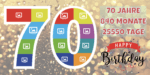 Plakat zum 70. Geburtstag selbst gestalten.