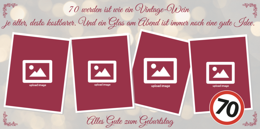 70_008 70 Jahre voller Erinnerungen – feiere mit einem Geburtstagsbanner, den du selbst gestalten kannst.