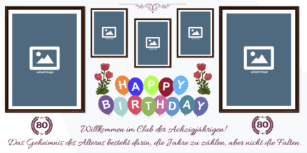 Geburtstagsbanner 80 Jahre – hochwertiger Druck, individuell gestaltbar