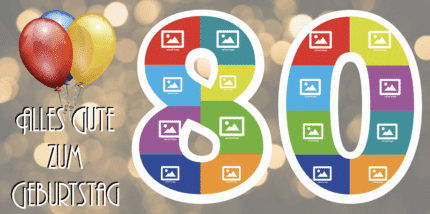 Individuelles 80er-Geburtstagsbanner – online gestalten und drucken lassen