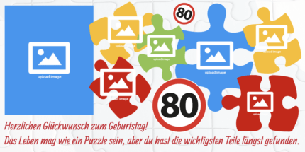 Banner zum 80. Geburtstag – online gestalten, mit Namen und Bildern