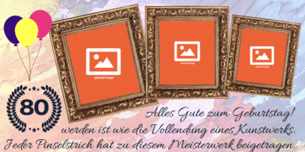80. Geburtstag: persönliches Geburtstagsbanner mit eigenem Motiv