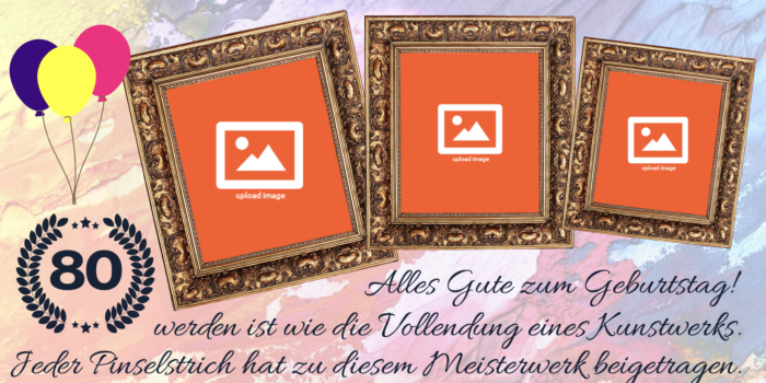 80 Jahre voller Leben – feiere mit einem Geburtstagsbanner, den du selbst gestalten kannst.