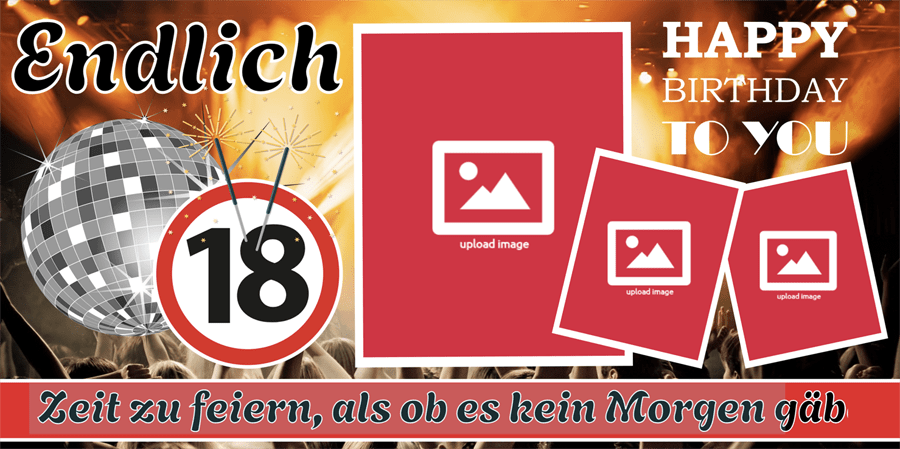 Mach deinen 18. Geburtstag unvergesslich mit einem humorvollen Geburtstagsbanner, das deine Persönlichkeit widerspiegelt. Lass die Party beginnen!