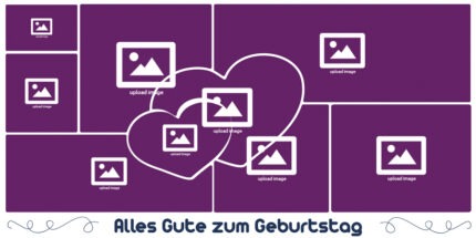 Einzigartiger Fotocollage-Geburtstagsbanner, perfekt für Geburtstage und Liebesbeweise.