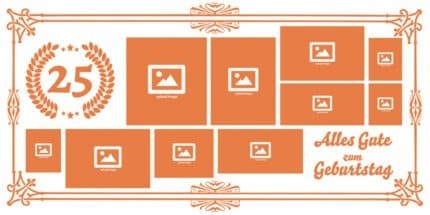 Personalisierter Geburtstagsbanner mit Fotos – kreative Collage zum Jubiläum