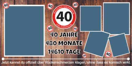Geburtstagsplakat 40 Individuell für deinen großen Tag