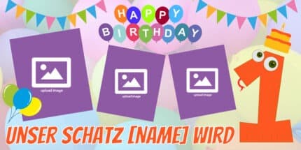 Geburtstagsbanner für Jungen und Mädchen – kindgerecht und bunt gestaltet