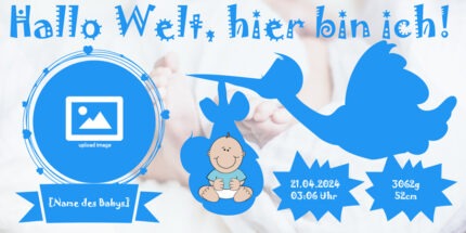 Geburtstagsbanner selbst gestalten - So einfach geht's! 34 Willkommen Baby 004