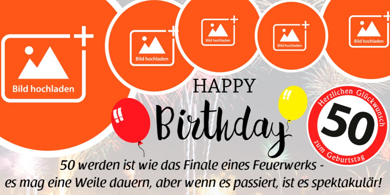 Individuelles Geburtstagsbanner Gestalten Vorher