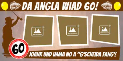 Warum dieser Angel-Banner ein Hit ist:
Persönliche Note: Der Name kann angepasst werden, um diesen personalisierten Anglerspruch 60 zu einem einzigartigen Präsent zu machen.
Authentischer Dialekt: Der Spruch im Dialekt sorgt für eine besondere, regionale und herzliche Atmosphäre auf der Geburtstagsfeier.
Robuste Qualität: Gedruckt auf strapazierfähigem Material, hält dieser Fischer Geburtstag Deko Banner auch Wind und Wetter stand, falls draußen gefeiert wird.
Perfektes Motiv: Die integrierten Fisch-Motive unterstreichen das Hobby und machen den Banner zu einem echten Blickfang.
Zeige dem Geburtstagskind, wie sehr du sein Hobby schätzt, und sorge für einen unvergesslichen 60. Geburtstag. Bestelle jetzt den lustigen "Da Angla wiad 60!" Banner und wünsch "Petri Heil" zum neuen Lebensjahrzehnt!