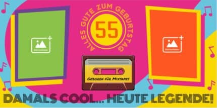 Lustige Geburtstagsbanner 55er – Für Deine Party mit Lachgarantie!